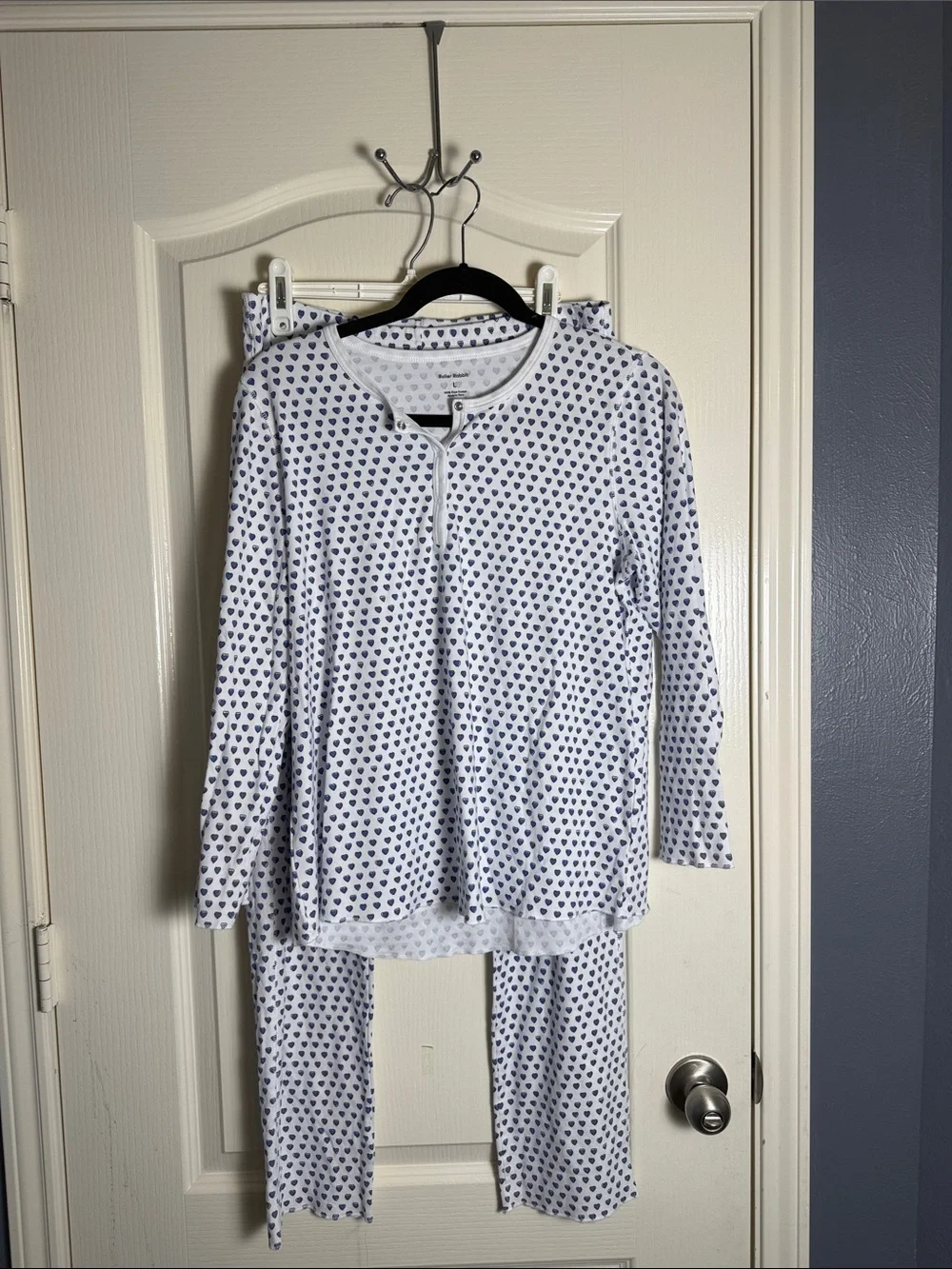 ROLLER RABBIT Blue Heart pajamas